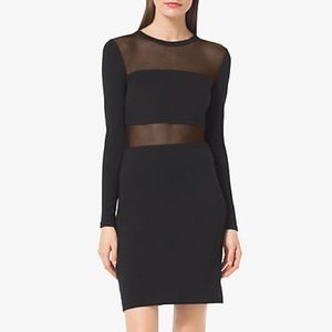 Micheal Micheal Kors Sheer-Panel Ponte Dress
